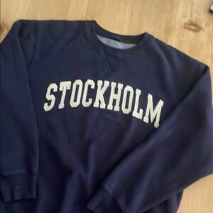 Brandy Melville Dark Blue Stockholm Crewneck Sweater